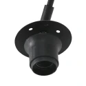Steinhauer Luminaria de pared SPARKLED LIGHT cilíndrico, con pantalla, ajustable E27 IP20, negro mate 