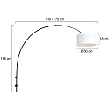 Steinhauer Luminaria de pared SPARKLED LIGHT cilíndrico, con pantalla, ajustable E27 IP20, negro mate 