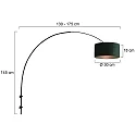 Steinhauer Luminaria de pared SPARKLED LIGHT cilíndrico, con pantalla, ajustable E27 IP20, negro mate 