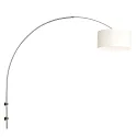 Steinhauer Luminaria de pared SPARKLED LIGHT cilíndrico, con pantalla, ajustable E27 IP20, acero cepillado 