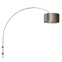 Steinhauer Luminaria de pared SPARKLED LIGHT cilíndrico, con pantalla, ajustable E27 IP20, acero cepillado 