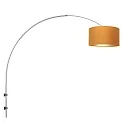 Steinhauer Luminaria de pared SPARKLED LIGHT cilíndrico, con pantalla, ajustable E27 IP20, acero cepillado 