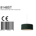 Steinhauer Luminaria colgante SPARKLED LIGHT cilíndrico, con pantalla E27 IP20, acero cepillado regulable