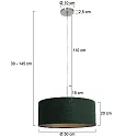 Steinhauer Luminaria colgante SPARKLED LIGHT cilíndrico, con pantalla E27 IP20, acero cepillado regulable