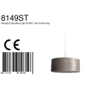 Steinhauer Luminaria colgante SPARKLED LIGHT cilíndrico, con pantalla E27 IP20, acero cepillado regulable
