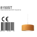 Steinhauer Luminaria colgante SPARKLED LIGHT cilíndrico, con pantalla E27 IP20, acero cepillado regulable
