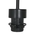Steinhauer Luminaria colgante SPARKLED LIGHT cilíndrico, con pantalla E27 IP20, negro mate regulable