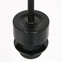 Steinhauer Luminaria colgante SPARKLED LIGHT cilíndrico, con pantalla E27 IP20, negro mate regulable