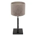 Steinhauer Luminaria de mesa STANG arriba, corto, con interruptor, con pantalla, con enchufe E27 IP20, negro mate regulable
