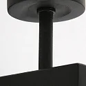 Steinhauer Luminaria de pared STANG arriba, cilíndrico, con pantalla E27 IP20, negro mate regulable