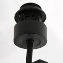 Steinhauer Luminaria de pared STANG arriba, cilíndrico, con pantalla E27 IP20, negro mate regulable