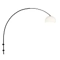 Steinhauer Luminaria de pared SPARKLED LIGHT semicircular, con pantalla, ajustable E27 IP20, negro mate 