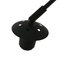 Steinhauer Luminaria de pared SPARKLED LIGHT semicircular, con pantalla, ajustable E27 IP20, negro mate 