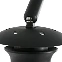 Steinhauer Luminaria de pared SPARKLED LIGHT semicircular, con pantalla, ajustable E27 IP20, negro mate 
