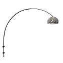 Steinhauer Luminaria de pared SPARKLED LIGHT semicircular, con pantalla, ajustable E27 IP20, negro mate 