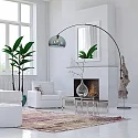 Steinhauer Luminaria de pared SPARKLED LIGHT semicircular, con pantalla, ajustable E27 IP20, negro mate 