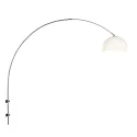 Steinhauer Luminaria de pared SPARKLED LIGHT semicircular, ajustable E27 IP20, acero cepillado 