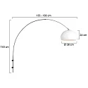 Steinhauer Luminaria de pared SPARKLED LIGHT semicircular, ajustable E27 IP20, acero cepillado 