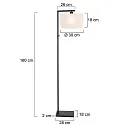 Steinhauer Luminaria de pared STANG con pantalla, con punto LED E27 IP20, negro mate 