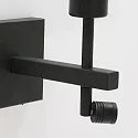 Steinhauer Luminaria de pared STANG con pantalla, con punto LED E27 IP20, negro mate 