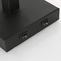 Luminaria de pared STANG con pantalla, con punto LED E27 IP20, negro mate 
