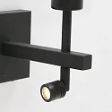 Steinhauer Luminaria de pared STANG con pantalla, con punto LED E27 IP20, negro mate 