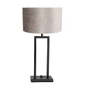 Steinhauer Luminaria de mesa STANG arriba, doble, con interruptor, con pantalla, con enchufe E27 IP20, negro mate regulable