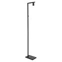 Steinhauer Luminaria de pedestal STANG abajo, con interruptor, con pantalla, con enchufe E27 IP20, negro mate regulable