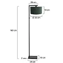 Steinhauer Luminaria de pedestal STANG abajo, con interruptor, con pantalla, con enchufe E27 IP20, negro mate regulable