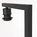 Steinhauer Luminaria de pedestal STANG abajo, con interruptor, con pantalla, con enchufe E27 IP20, negro mate regulable