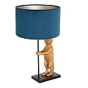 anne light & home Luminaria de mesa ANIMAUX - SURICATE arriba, con interruptor, con pantalla, con enchufe E27 IP20, negro mate 