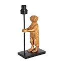 anne light & home Luminaria de mesa ANIMAUX - SURICATE arriba, con interruptor, con pantalla, con enchufe E27 IP20, negro mate 