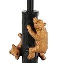 anne light & home Luminaria de mesa ANIMAUX - OURSES arriba, con interruptor, con pantalla, con enchufe E27 IP20, negro mate 