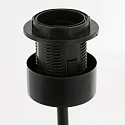 anne light & home Luminaria de mesa ANIMAUX - OURSES arriba, con interruptor, con pantalla, con enchufe E27 IP20, negro mate 