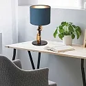 anne light & home Luminaria de mesa ANIMAUX - OURSES arriba, con interruptor, con pantalla, con enchufe E27 IP20, negro mate 