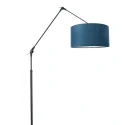 Steinhauer Luminaria de pedestal PRESTIGE CHIC cilíndrico, con interruptor, con pantalla, con brazo articulado, con enchufe E27 IP20