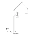 Steinhauer Luminaria de pedestal PRESTIGE CHIC cilíndrico, con interruptor, con pantalla, con brazo articulado, con enchufe E27 IP20