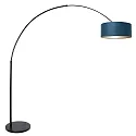 Steinhauer floor lamp SPARKLED LIGHT cylindrical, with switch, with shade, with plug, adjustable E27 IP20, black matt 
