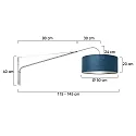Steinhauer Luminaria de pared ELEGANT CLASSY con interruptor, con pantalla, con alivio de tensión, con enchufe, ajustable E27 IP20
