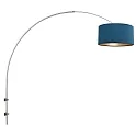 Steinhauer Luminaria de pared SPARKLED LIGHT cilíndrico, con interruptor, con pantalla, con enchufe, ajustable E27 IP20, acero cepillado 