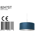 Steinhauer Luminaria colgante SPARKLED LIGHT cilíndrico, con pantalla E27 IP20, acero cepillado regulable