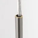 Steinhauer Luminaria colgante SPARKLED LIGHT cilíndrico, con pantalla E27 IP20, acero cepillado regulable