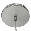 Steinhauer Luminaria colgante SPARKLED LIGHT cilíndrico, con pantalla E27 IP20, acero cepillado regulable