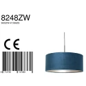 Steinhauer Luminaria colgante SPARKLED LIGHT cilíndrico, con pantalla E27 IP20, negro mate regulable
