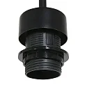 Steinhauer Luminaria colgante SPARKLED LIGHT cilíndrico, con pantalla E27 IP20, negro mate regulable