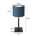 Steinhauer Luminaria de mesa STANG arriba, con interruptor, con pantalla, con enchufe E27 IP20, negro mate regulable