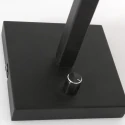 Steinhauer Luminaria de pared STANG arriba, cilíndrico, con pantalla E27 IP20, negro mate regulable