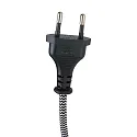 Mexlite Luminaria de pared DION con interruptor, con enchufe, ajustable, cónico E14 IP20, negro mate 