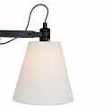 Mexlite Luminaria de pared DION con interruptor, con enchufe, ajustable, cónico E14 IP20, negro mate 