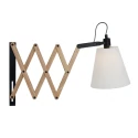 Mexlite Luminaria de pared DION con interruptor, con enchufe, ajustable, cónico E14 IP20, negro mate 